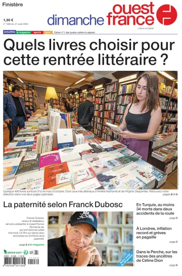 Dimanche Ouest France (Finistere) - 21 Aug 2022