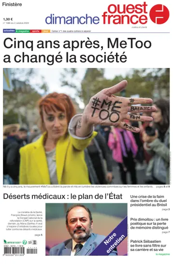 Dimanche Ouest France (Finistere) - 2 Oct 2022