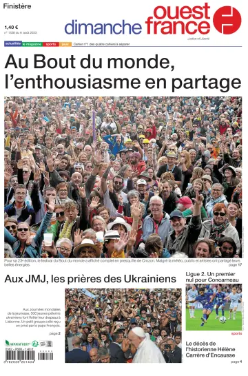 Dimanche Ouest France (Finistere) - 6 Aug 2023