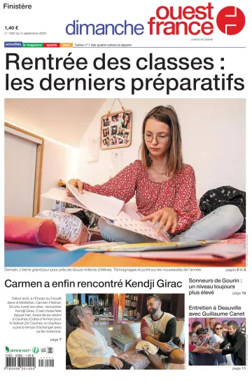 Dimanche Ouest France (Finistere) - 3 Sep 2023