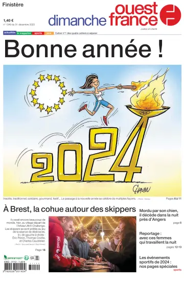 Dimanche Ouest France (Finistere) - 31 dic. 2023