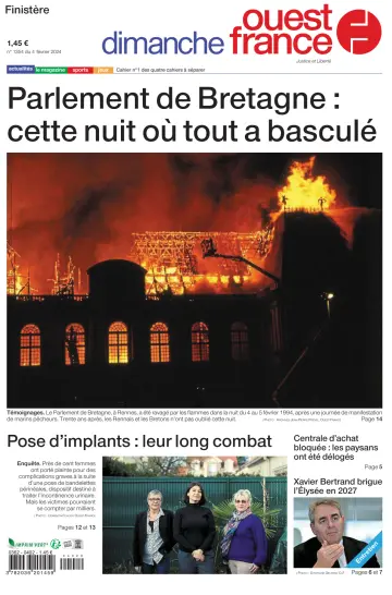 Dimanche Ouest France (Finistere) - 4 Feb 2024