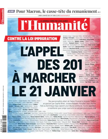 L'HUMANITE - 8 Jan 2024