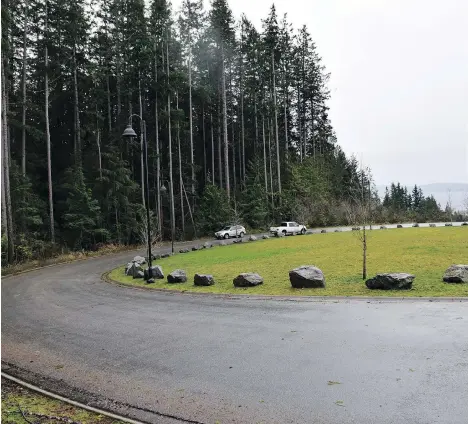 This loop road built on the Agri­cul­tural Land Re­serve in Powell River has been or­dered re­moved at the city’s cost, which could reach al­most $600,000.