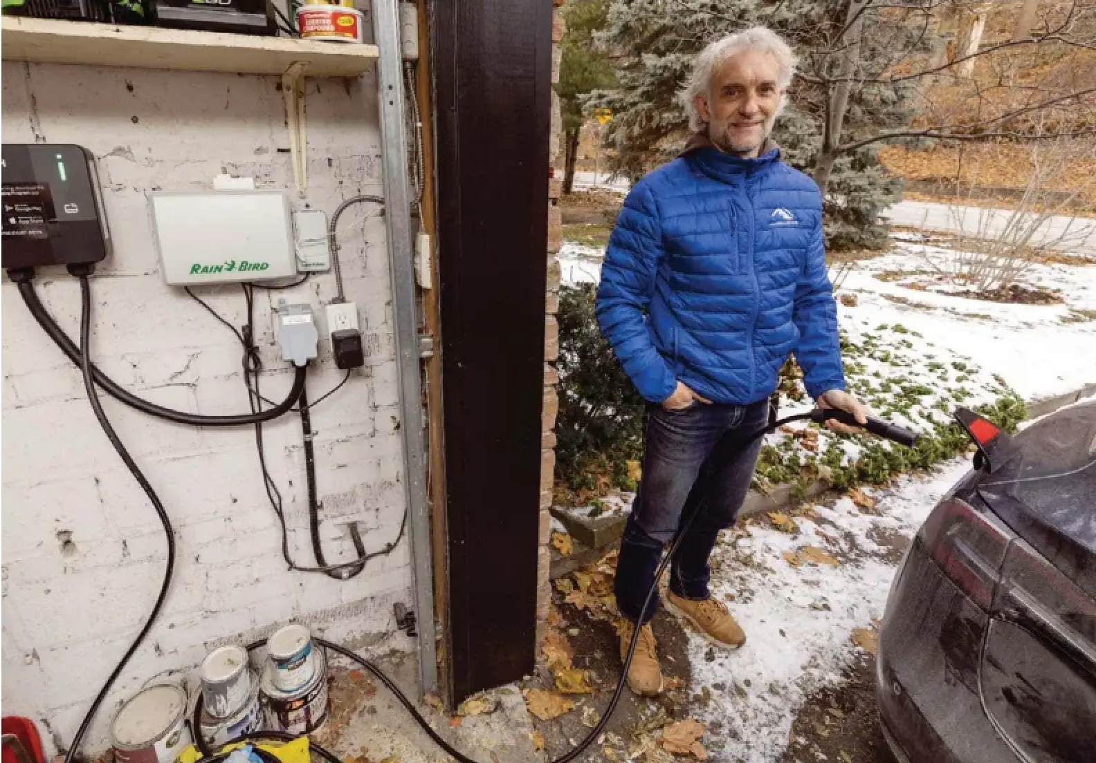 Urs Villiger figures he's saving around $2,000 a year in gas he doesn't have to pump with a home charger that pays him. The charger is provided by a company that aggregates hundreds of EV chargers, sells the credits and splits the revenue with customers.