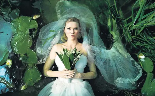 De­pres­são. A atriz Kirs­ten Dunst pro­ta­go­ni­za uma mu­lher per­tur­ba­da no fil­me ‘Me­lan­co­lia’, di­ri­gi­do pe­lo di­na­marquês Lars Von Tri­er