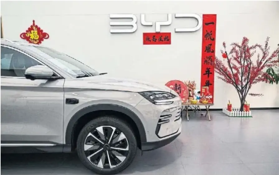 Chinese automaker BYD reported it made just over 4.3 million “new energy vehicles” last year, up 41 per cent from a year earlier.