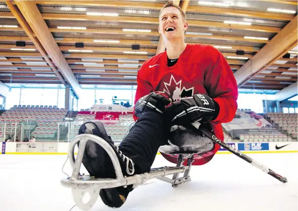 Do­minic Larocque was one of Canada’s top para ice hockey scor­ers in Sochi. In Pyeongchang, he’ll be a goal­tender.