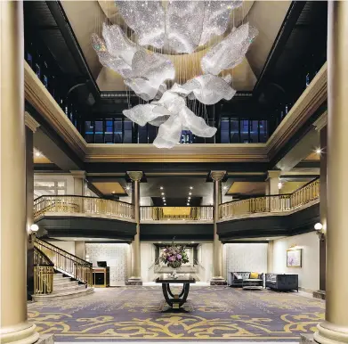 The lobby of the Em­press Ho­tel, which has wel­comed guests for 112 years.