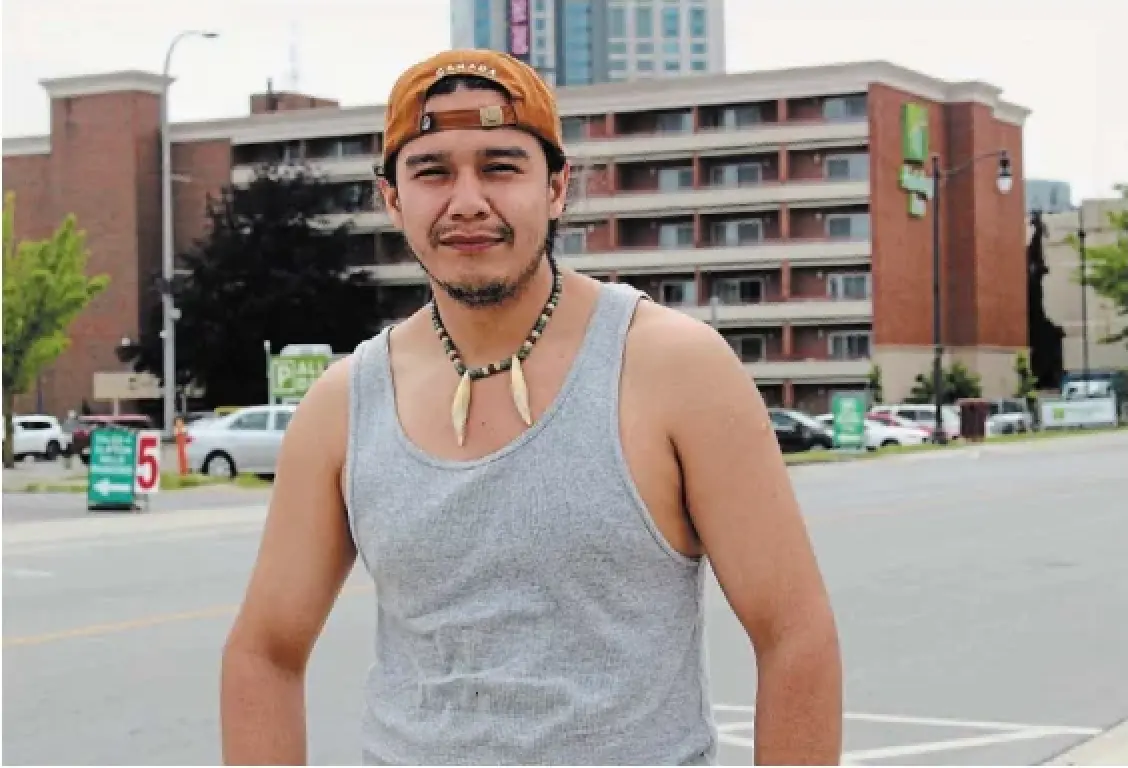 Carmine Colomb and his family came to Niagara Falls after evacuating Mathias Colomb Cree Nation Pukatawagan in Manitoba due to the wildfires. He is one of the evacuees temporarily living in one of five hotels in the city.