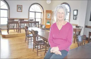 Elke Ibrahim, vice-chair of the Glace Bay Her­itage Mu­seum So­ci­ety and mu­seum cu­ra­tor, is shown in the re­stored court­room on the sec­ond floor of the mu­seum on McKeen Street in Glace Bay in this file photo. Eight mem­bers of Cape Bre­ton Re­gional...