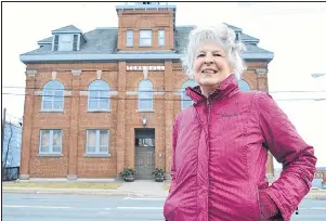Elke Ibrahim, vice-chair of the Glace Bay Her­itage Mu­seum So­ci­ety and mu­seum cu­ra­tor, stands in front of the mu­seum on McKeen Street in Glace Bay. Ibrahim said if they don’t get some cap­i­tal and op­er­at­ing funds from the Cape Bre­ton Re­gional...