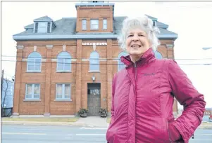 Elke Ibrahim, vice-chair of the Glace Bay Her­itage Mu­seum So­ci­ety and mu­seum cu­ra­tor, stands in front of the mu­seum on McKeen Street in Glace Bay. Ibrahim said if they don’t get some cap­i­tal and op­er­at­ing funds from the Cape Bre­ton Re­gional...