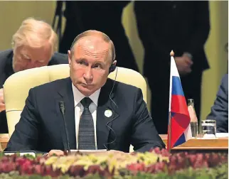 No plant: Pres­i­dent Vladimir Putin raised the nu­clear deal in a pri­vate meet­ing with Pres­i­dent Cyril Ramaphosa.